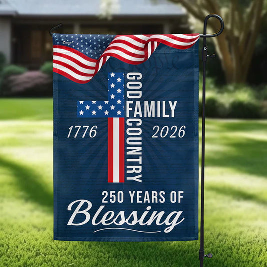 American Patriotic Flag, 250 Years of Blessing God 1776 2026 Flag 3-Day Shipping