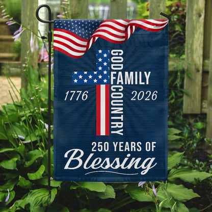American Patriotic Flag, 250 Years of Blessing God 1776 2026 Flag 3-Day Shipping