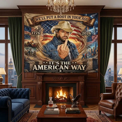 Copy of Toby Keith Red White And Blue Tapestry, We'll Put A Boot Tapestry Flag, Home Decor Decor Gift,L2004