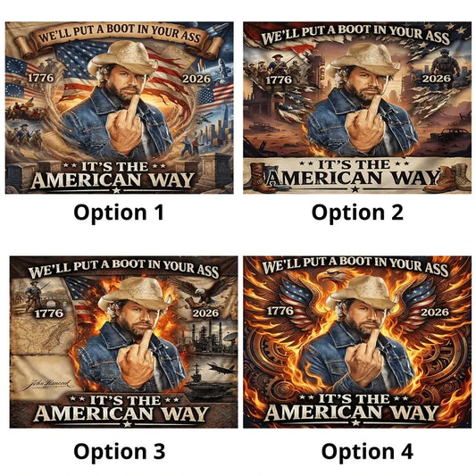 Toby Keith Red White And Blue Tapestry, We'll Put A Boot Tapestry Flag, Home Decor Decor Gift #241