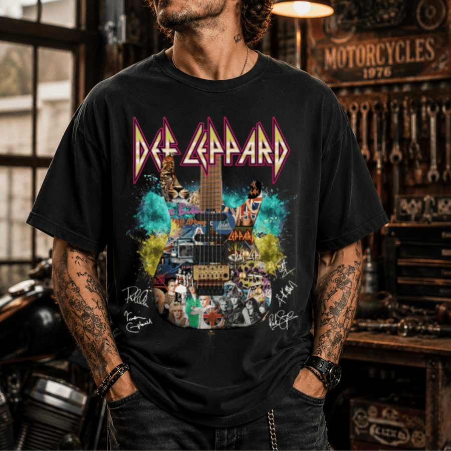80s Heavy Rock Style Shirt, DefLepard Rock Music Shirt, Hysteria Album Shirt, Pyromania Album, Def Leppard Merch #200