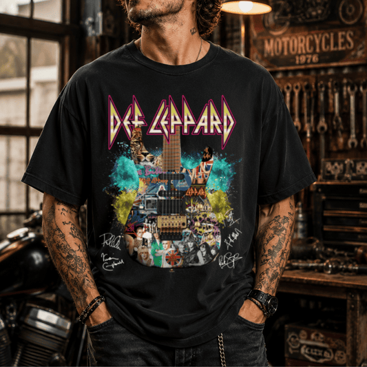 80s Heavy Rock Style Shirt, DefLepard Rock Music Shirt, Hysteria Album Shirt, Pyromania Album, Def Leppard Merch #200