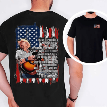 Courtesy Red White Blue Double Side Shirt, Celebrate 4th of July, Red White And Blue Tshirts, Country Music Tee, Fouth Of July Tshirts #241