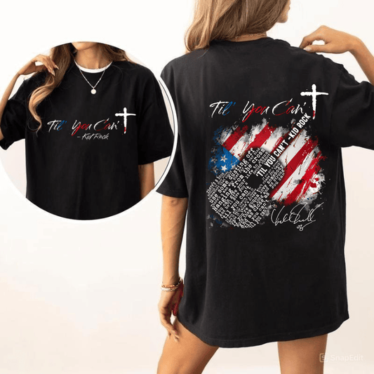 Kid Rock Shirt - Tour 2026 T-Shirt, Kid Rock American Flag Graphic Tee, Rap Rock Southern Rock Country Rock Merch, Heavyweight Cotton Unisex #148