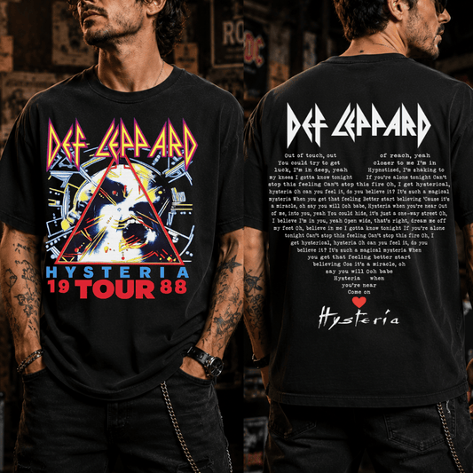 Def Lepard Hysteria Album Shirt, Tour 1988 Shirt, Rock Band Shirt #200