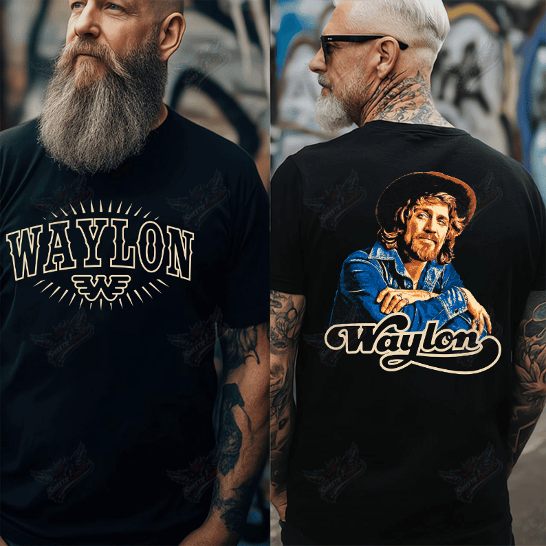 Retro Waylon Jennings Graphic Tee, Vintage Country Music Shirt, WAYLON JENNINGS 80s Outlaw Rock T-Shirt #208