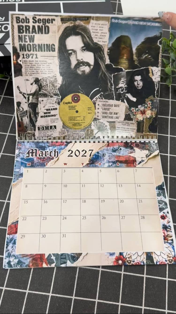Bob Seger Calendar 2026 - 2027, Country Music Calendar, Home Decor #208