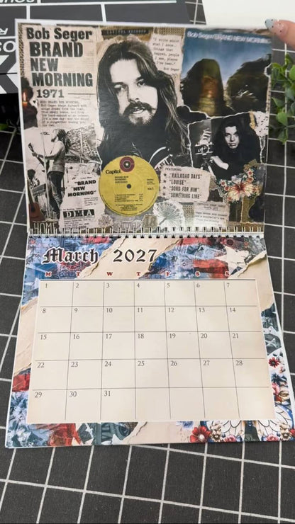 Bob Seger Calendar 2026 - 2027, Country Music Calendar, Home Decor #208