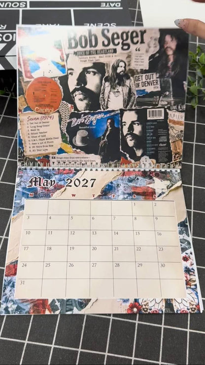 Bob Seger Calendar 2026 - 2027, Country Music Calendar, Home Decor #208