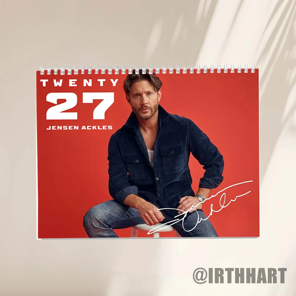 Jensen Ackles Calendar 2027 Calendar, Supernatural Wall Calendar 2027, Dean Winchester Merch, Jensen Ackles Gift, Unique Holiday Gift #241
