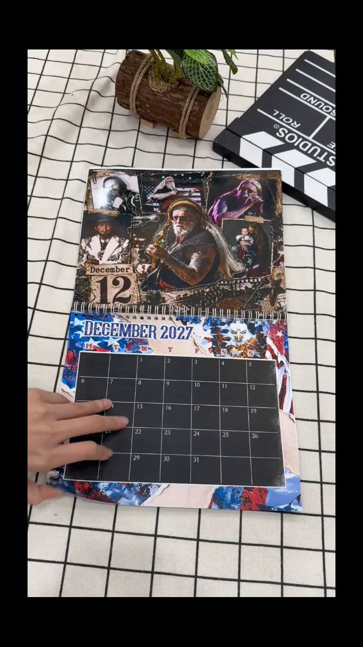 David Allan Coe 2026 & 2027 Calendar, Outlaw Country Music Calendar, Longhaired Redneck Calendar #208