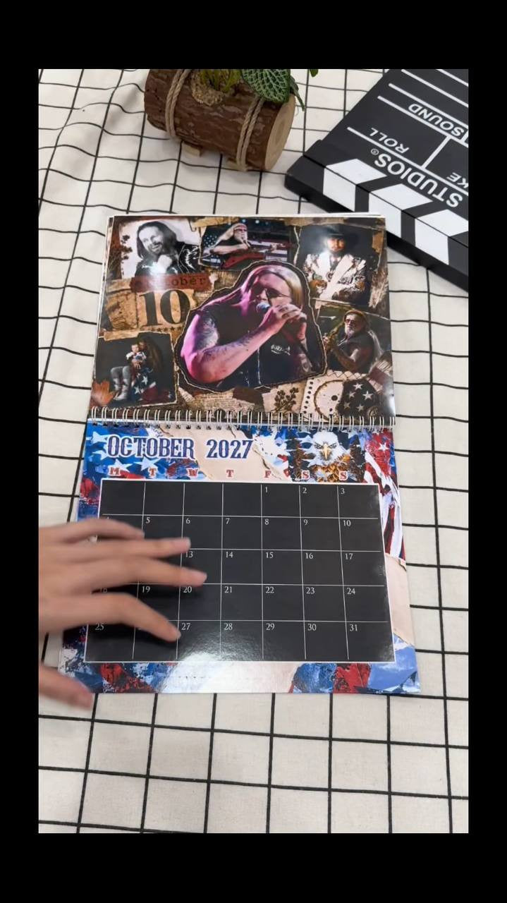 David Allan Coe 2026 & 2027 Calendar, Outlaw Country Music Calendar, Longhaired Redneck Calendar #208