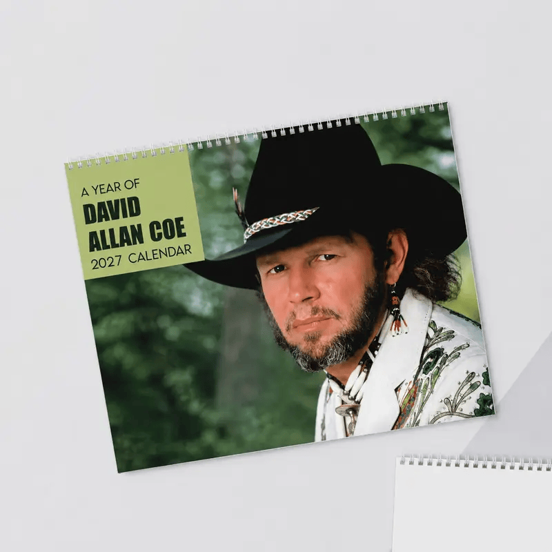 David Allan Coe 2027 Calendar Vintage Country Music Legend Monthly Wall Planner For Fans #241