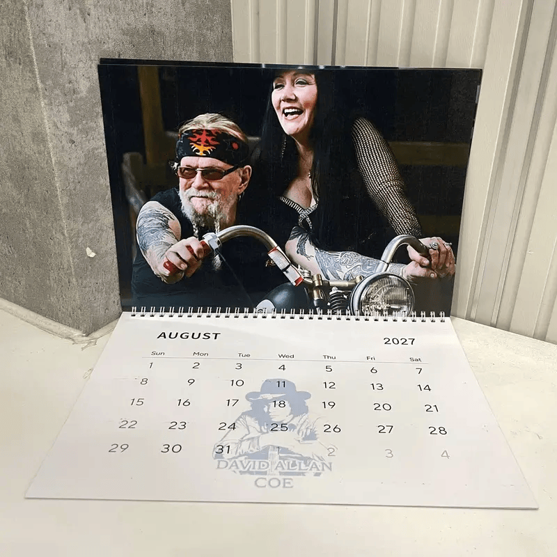 David Allan Coe 2027 Calendar V2 Vintage Country Music Legend Monthly Wall Planner For Fans #241