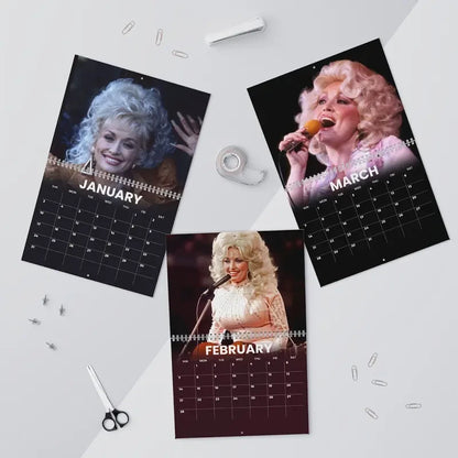 A Year Of Legend Dolly Music 2027 Wall Calendar – Retro Western Parton Desktop Calendar , Music Merch, Gift For Fan Home Decor #241