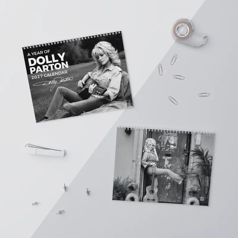 A Year Of Legend Dolly Music 2027 Wall Calendar – Retro Western Parton Desktop Calendar , Music Merch, Gift For Fan Home Decor #241