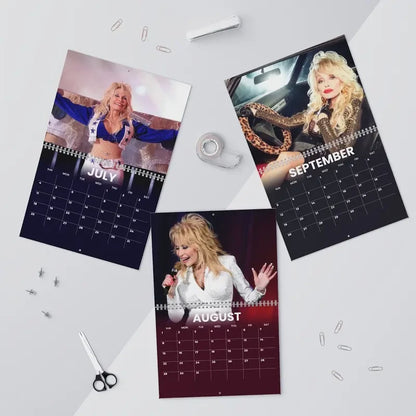 A Year Of Legend Dolly Music 2027 Wall Calendar – Retro Western Parton Desktop Calendar , Music Merch, Gift For Fan Home Decor #241
