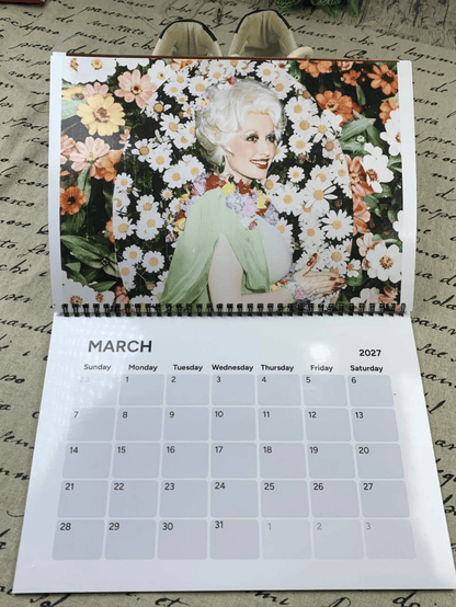 Dolly Parton 2026-2027 Wall Calendar, Have A Holly Dolly Calendar, Women Holiday, Gift For Fan Lover, Retro Parton 2026 Wall Calendar #232