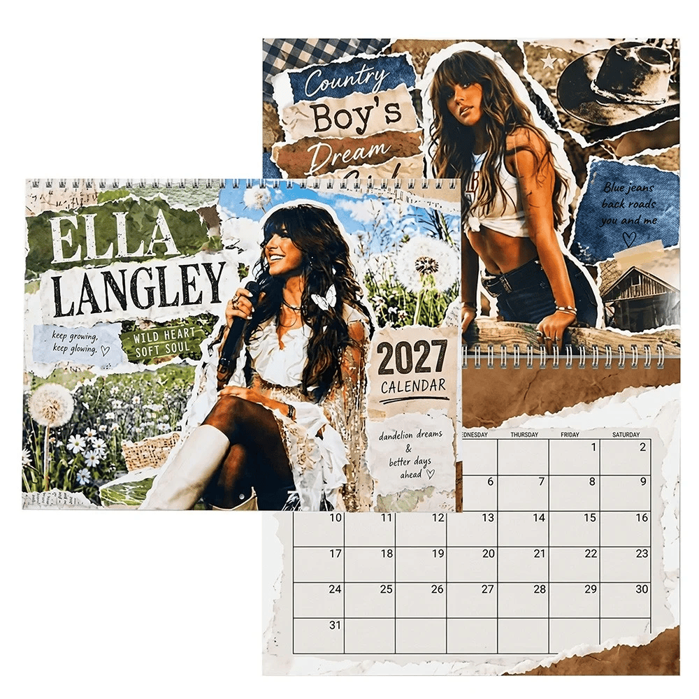 Ella 2027 Calendar, Ella Fella Country Music Fan Gift, 2027 Music Lover Decor #241