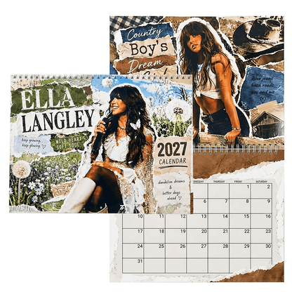 Ella 2027 Calendar, Ella Fella Country Music Fan Gift, 2027 Music Lover Decor #241