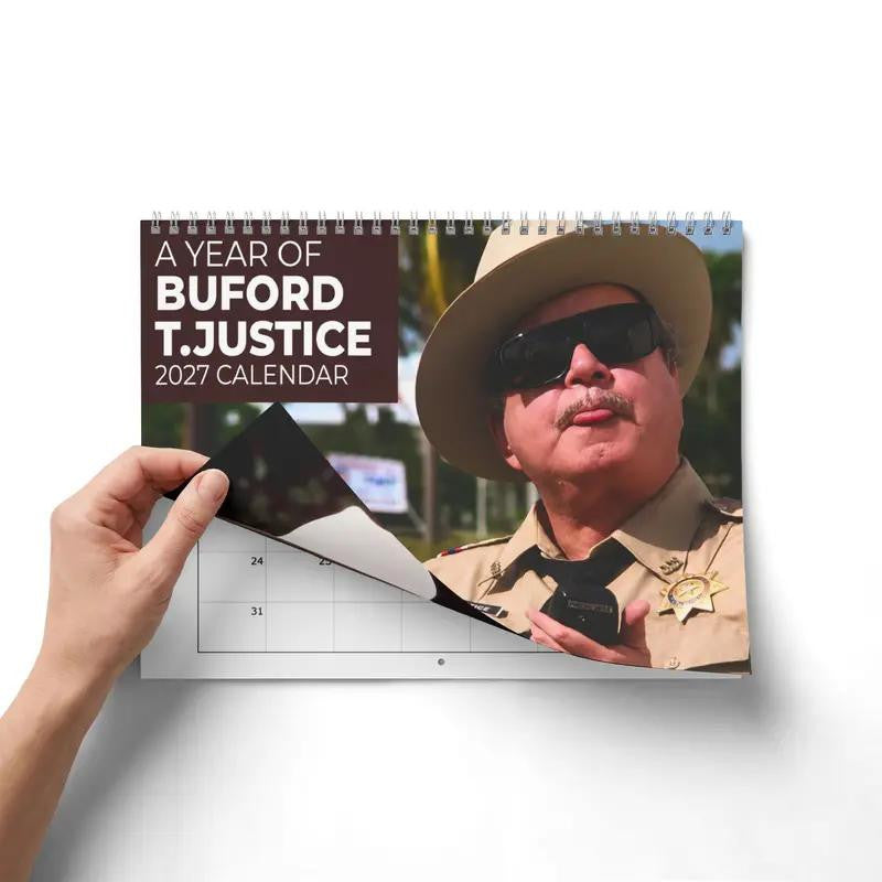 A Year Of Sheriff Buford T.Justice 2027 Calendar, Smokey and The Bandit Movie, Gift for Fans Buford T.Justice #180