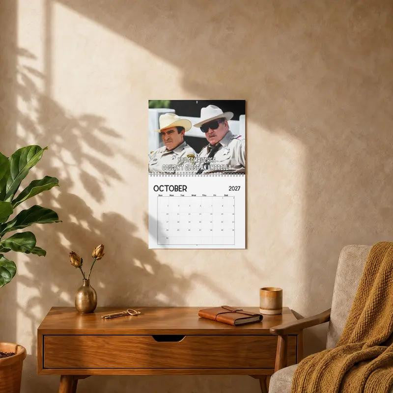 A Year Of Sheriff Buford T.Justice 2027 Calendar, Smokey and The Bandit Movie, Gift for Fans Buford T.Justice #180