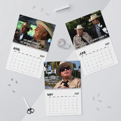 A Year Of Sheriff Buford T.Justice 2027 Calendar, Smokey and The Bandit Movie, Gift for Fans Buford T.Justice #180