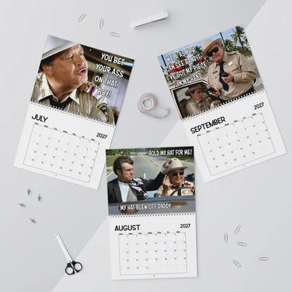 A Year Of Sheriff Buford T.Justice 2027 Calendar, Smokey and The Bandit Movie, Gift for Fans Buford T.Justice #180