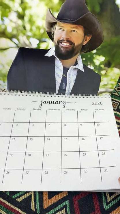 Toby Keith 2026–2027 Wall Calendar – Classic Country Music Calendar, Rustic Home Decor, Fan Gift #241