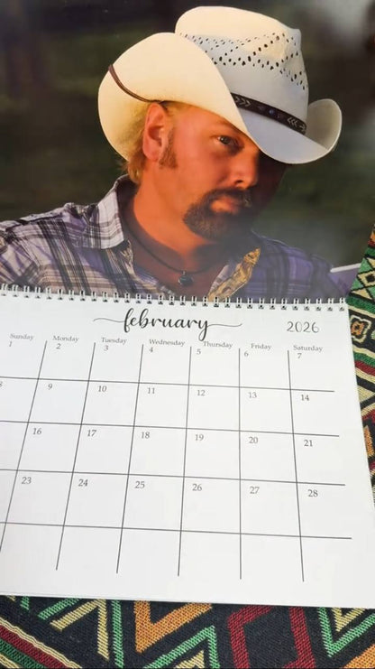 Toby Keith 2026–2027 Wall Calendar – Classic Country Music Calendar, Rustic Home Decor, Fan Gift #241