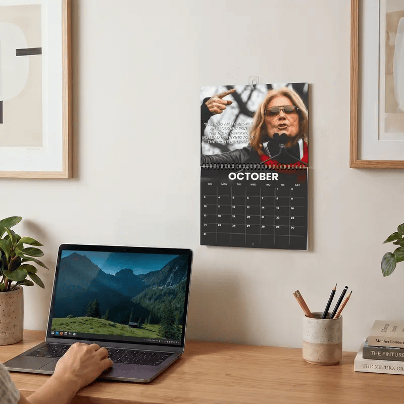 A Year Of Gloria Steinem 2027 Wall Calendar,Tribute Desktop Calendar, Planner And Wall Decor, Gift For Fan #208