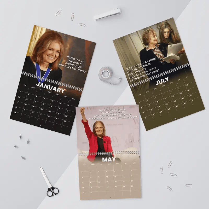 A Year Of Gloria Steinem 2027 Wall Calendar,Tribute Desktop Calendar, Planner And Wall Decor, Gift For Fan #208