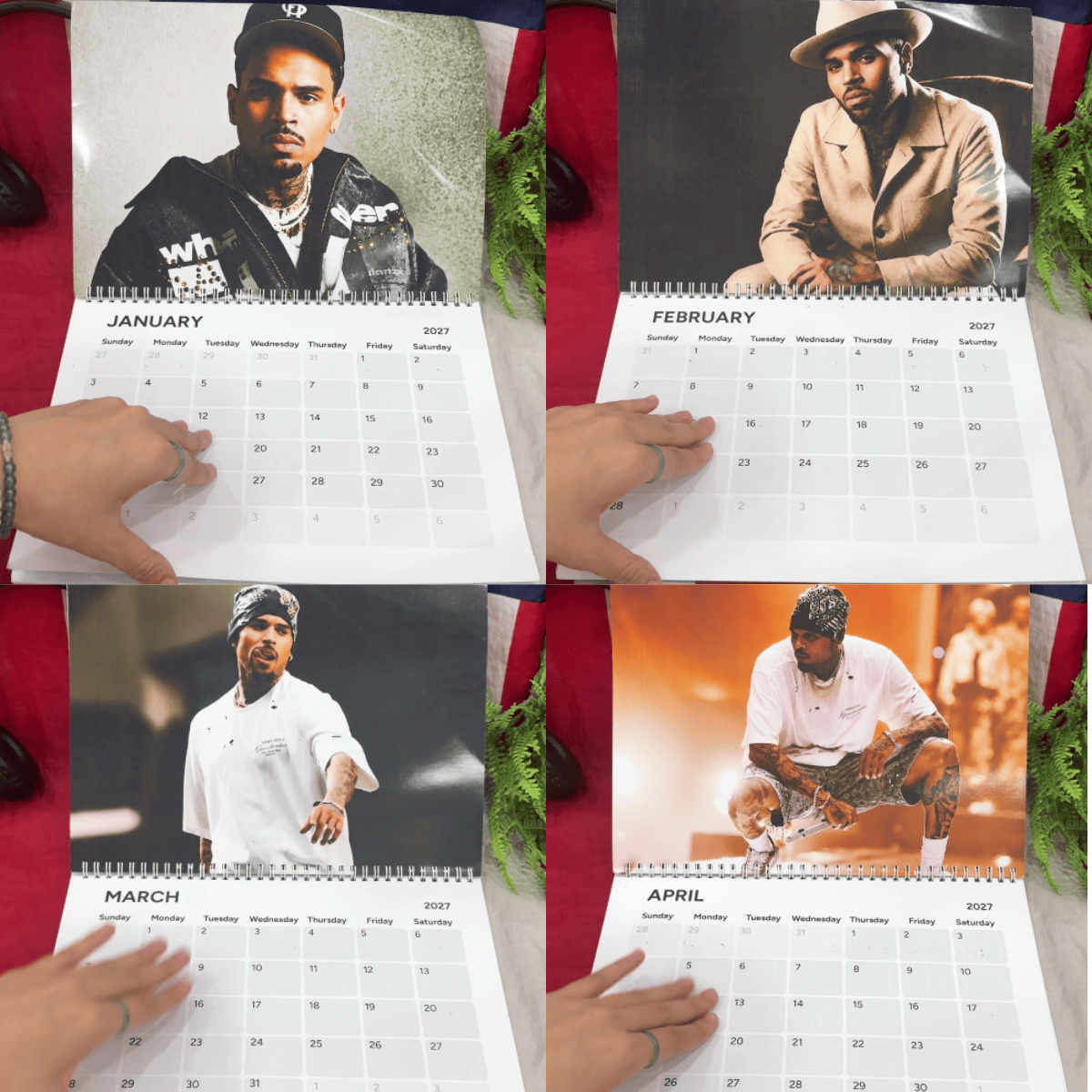 Chris Brown 2027 Calendar, R&B Tour Calendar, Legends Pop Music 2027 Wall Calendar #354