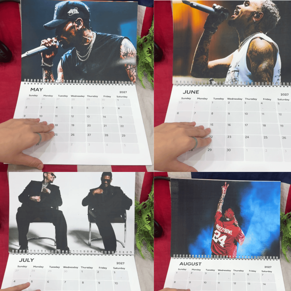 Chris Brown 2027 Calendar, R&B Tour Calendar, Legends Pop Music 2027 Wall Calendar #354