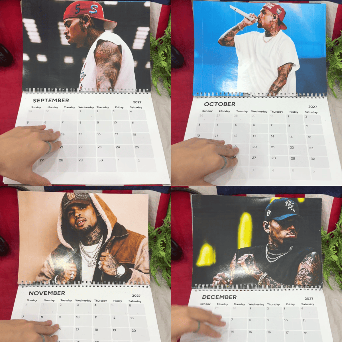 Chris Brown 2027 Calendar, R&B Tour Calendar, Legends Pop Music 2027 Wall Calendar #354