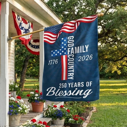 American Patriotic Flag, 250 Years of Blessing God 1776 2026 Flag 3-Day Shipping
