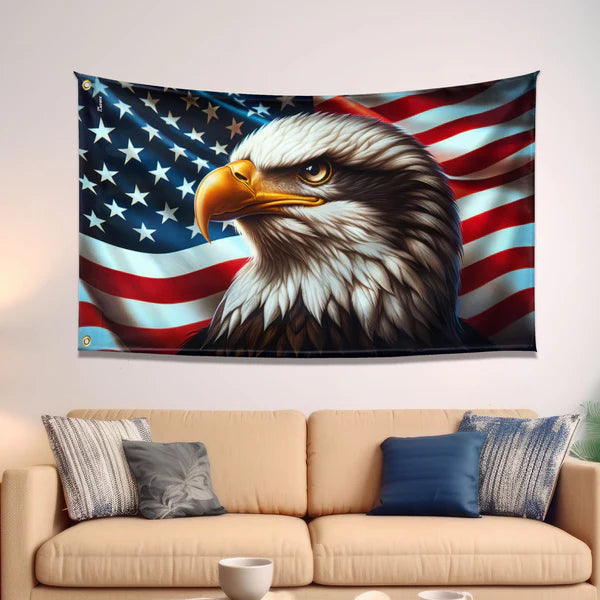Flagwix American Flag, America 250th Anniversary Patriotic Eagle American Grommet Flag 3-Day Shipping