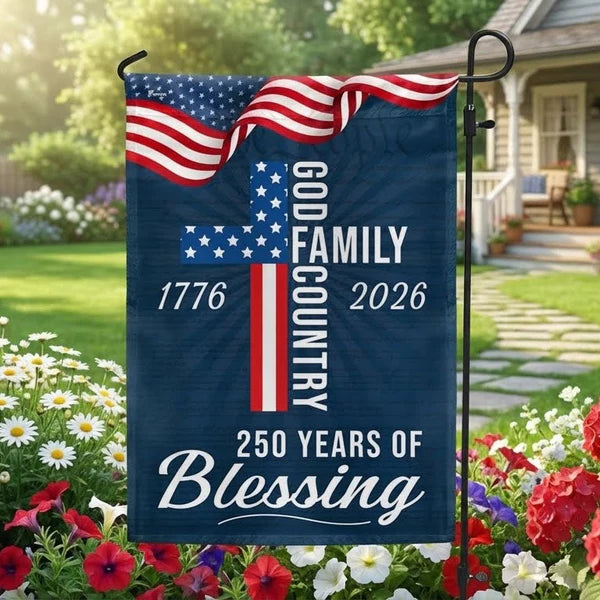American Patriotic Flag, 250 Years of Blessing God 1776 2026 Flag 3-Day Shipping