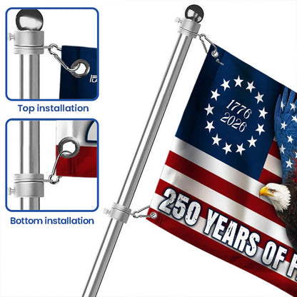 250 Years of Freedom Flag, 1776–2026 Eagle Betsy Ross Grommet Flag 3-Day Shipping