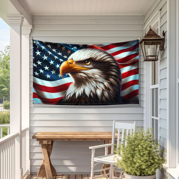 Flagwix American Flag, America 250th Anniversary Patriotic Eagle American Grommet Flag 3-Day Shipping