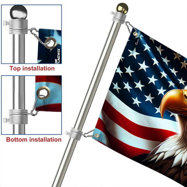 Flagwix American Flag, America 250th Anniversary Patriotic Eagle American Grommet Flag 3-Day Shipping
