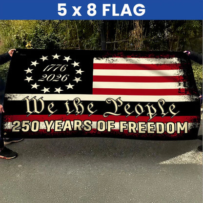 America 250th Anniversary 1776 2026 Semiquincentennial We The People Patriotic Grommet Flag 3-Day Shipping