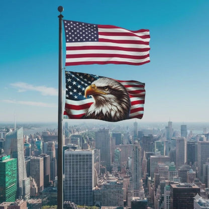 Flagwix American Flag, America 250th Anniversary Patriotic Eagle American Grommet Flag 3-Day Shipping
