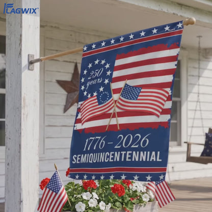 Flagwix American Flag - America 250th Anniversary Semiquincentennial Decorative Flag 3-Day Shipping